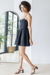 Linelly Jacquard Bustier Skater Dress