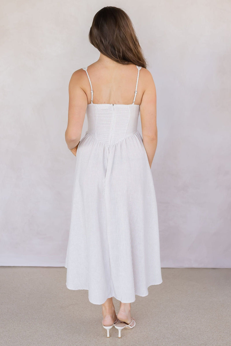 Davenport Striped Midi Dress