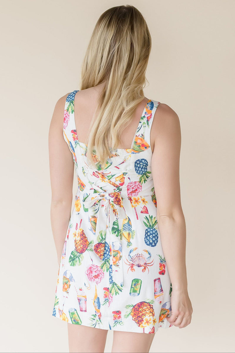 Mai Tai Tropical Printed Mini Dress