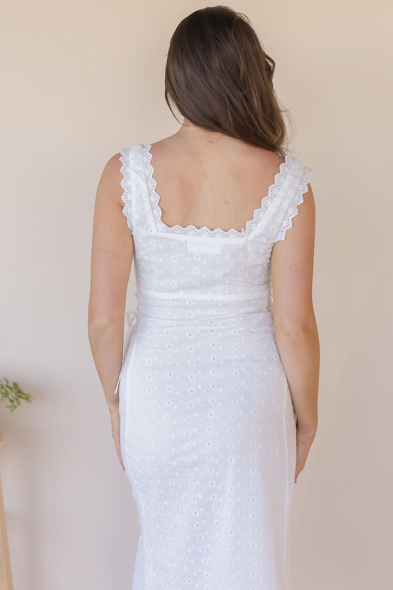 Valetta Eyelet Lace Midi Dress