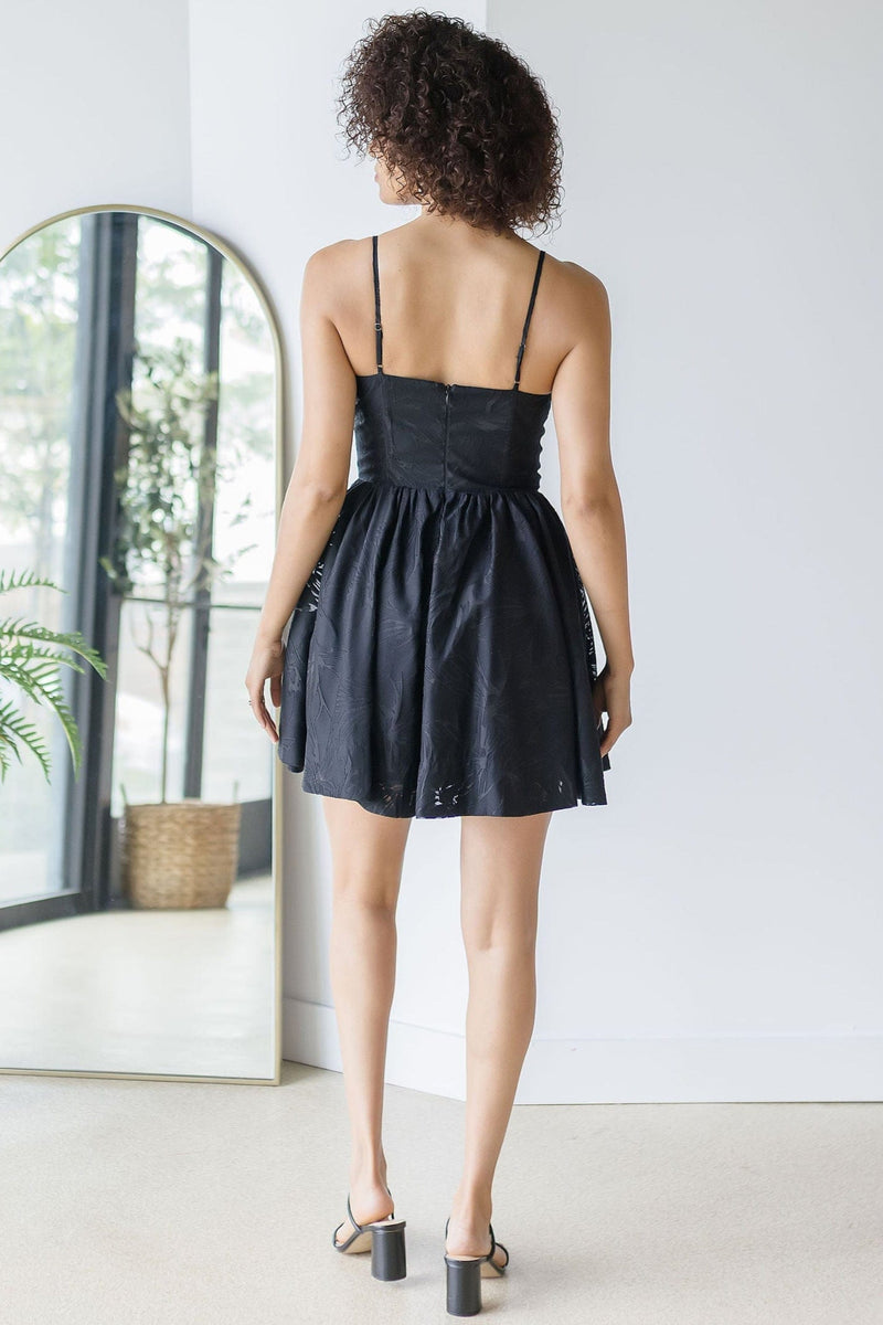 Linelly Jacquard Bustier Skater Dress